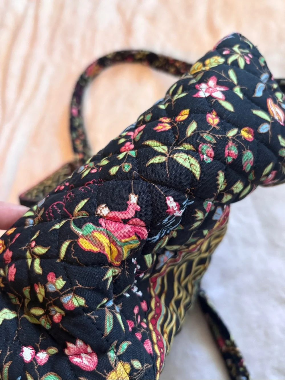 Vera Bradley Ming Drawstring Backpack Retired Floral Quilted Vintage Y2K Retro